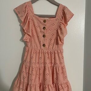 Pink Ruffled Kids Dress